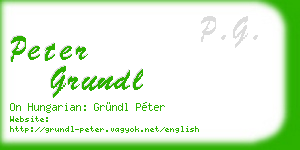 peter grundl business card